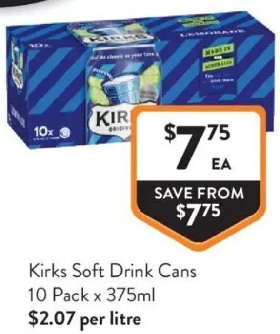 Kirks Soft Drink Cans