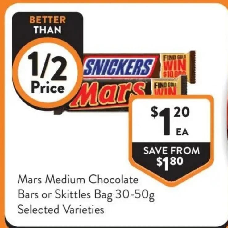 Mars Medium Chocolate Bars